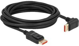 „DeLOCK DisplayPort“ kabelis, kištukas, tiesus į kištuką, 90° kampu į viršų, 8K 60 Hz, 5 m, 5 m, DisplayPort, DisplayPort, kištukas, kištukas, 7680 x 4320 pikselių
