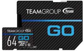 Atminties kortelė Team Group Karta TeamGroup Go Micro SDXC 64GB 10 klasės UHS-I/U3 V30 (TGUSDX64GU303)