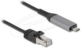 Delock Kabelis USB LAN USB Type-C™ RJ45 Gigabit Ethernet 3 m Antracitas, Juoda (60761)