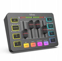 Ausinės Fifine Maišytuvas Sound Card SC3W balta USB su RGB XLR 2 - kanałowy