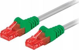 Goobay Wentronic Goobay CAT 6 Crossover-Komutacinis kabelis, U/UTP, pilka, žalia, pilkai žalia, 1 m - CCA coppergemisch medžiaga (68471)
