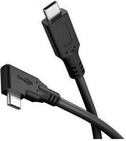 Goobay USB-C™ 90° kabelis, USB4™, 2 m, juodas