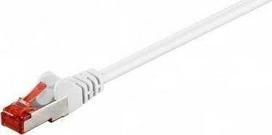 Goobay CAT 6 jungties kabelis, S/FTP (PiMF), baltas – laido ilgis 1,5 m