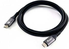 USB kabelis Equip USB4 Gen 3x2 USB-C į USB-C 0,5 m 40Gbit/s 240 W Juodas (128380)
