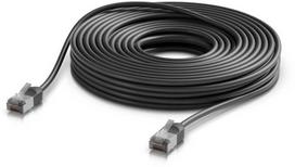 Ubiquiti Patchcord, Cat 6a, F/UTP, 15m, juoda (UACC-CABLE-PATCH-OUTDOOR-C6A-15M-BK)