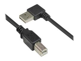 USB kabelis Alcasa Good Connections EASY A kampinis B USB 2.0 0,5 m Juodas (2510-EU005W)