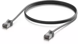 Ubiquiti Patchcord, Cat 6a, F/UTP, 1m, juoda (UACC-CABLE-PATCH-OUTDOOR-C6A-1M-BK)