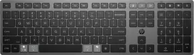 HP 720 Įkraunama belaidė klaviatūra, skirta įvairiems įrenginiams, pilno dydžio (100 %), belaidė, USB + „Bluetooth“, AZERTY, juoda