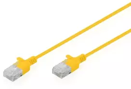 Digitus plonasis tinklo kabelis Cat.6 U/UTP LSZH 0,3 m geltonas (DK-1618-003S-Y)