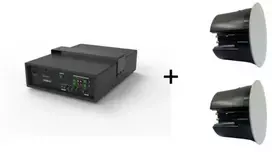 Kompiuterio kolonėlės Namų kino sistema VivoLink Vivolink Audiopack Subwoofer 6.5 40W + 2 x premium ceiling speakers Juodas Przewodowa 110 W