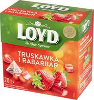 LOYD braškių ir rabarbarų vaisių arbata, 20 pakelių