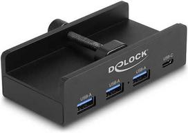 HUB USB Delock USB šakotuvai ir koncentratoriai 2.0 Type-A 5000Mbit/s Juoda