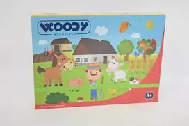WOODYLAND Magnetinės formos konstruktorius Farma 92150 21508