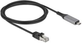 Delock USB Type-C™ į RJ45 Gigabit Ethernet 2 m Juoda (60760)