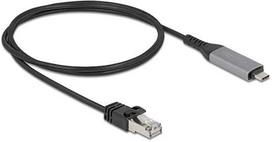 Delock Kabelis USB Type-C™ do RJ45 Gigabit Ethernet 1 m Antracytowy, Juodas (60759)