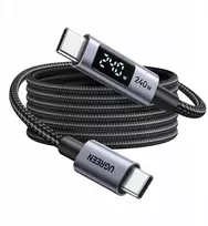 Kabelis USB-C Ugreen L530 240W, 480Mbps, 3m (pilka)