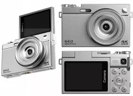 Skaitmeninis fotoaparatas 64 MP / 4K / 16x priartinimas / pasukamas 2,88" LCD ekranas / Xrec C77 / sidabrinė