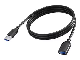 VISION 2 m juodas USB 3.0 prailginimo kabelis