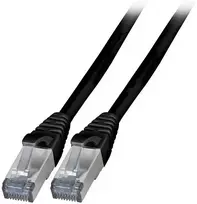 EFB Patchcord Cat6a SFTP 3M 100% Cu LSZH TPE juoda