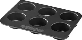 Pyrex keksiukų forma Magic 23,4 x 18,1 cm plieninė juoda 6 įdubimų