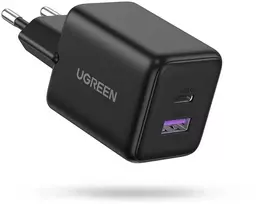 Įkroviklis jungiama į tinklą Ugreen X516 USB + USB-C, GaN, 30W (juoda)