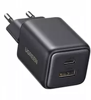 Įkroviklis jungiama į tinklą Ugreen X514 USB + USB-C, GaN, 20W (juoda)