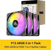 Antec P12 ARGB ventiliatorius, 3 vnt. pakuotėje (0-761345-40033-6)