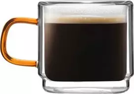 Vialli Design Komplektas 2 stiklinių su dviguba sienele espreso kavai Amber 80 ml 8579