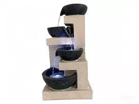 Dekoratyvinis lauko fontanas, 27 x 24 x 50,5 cm, su LED apšvietimu
