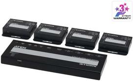 Aten AV signalo perdavimo sistema ATEN VS1824KIT 4 prievadų 4K HDMI Cat6 skirstytuvas su 4 imtuvais