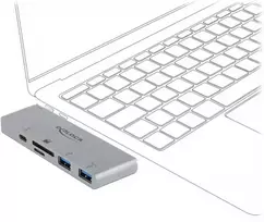 HUB USB Delock 1x SD 1x USB-C PD 1x Micro SD + 2x USB-A 3.2 Gen1 (64078)