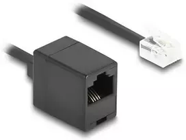 Delock Telefono laidas spiralinis RJ11 Kištukas į RJ45 Lizdas 5 m Juoda (90114)