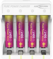 Ansmann Įkrovimo rinkinys su 4 AAA Li-Ion akumuliatoriais „Pure Power“ 1001-0182