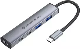 HUB USB Conceptronic USB 3.2 Gen 1 (3.1 Gen 1) Type-C šakotuvai ir koncentratoriai 5000Mbit/s pilka (HUBBIES22G)