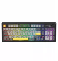 Klaviatūra mechaninė belaidė Ajazz AK980 V2 Gift Switch V2 Juodas Gray Geltona su ekranem