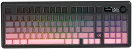 Rožinė Klaviatūra mechaninė belaidė Ajazz AK980 V2 Gift Switch V2 Gradient Rožinė su ekranem