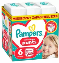 Pampers Active Baby 6 sauskelnės-kelnaitės 13-19 kg, 120 vnt.