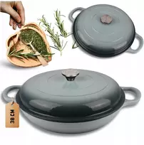 Žemai emaliuotas ketaus PUODAS dujų indukcijai HAGE 30 cm 3L jūros druska