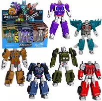 Lean Toys Transformuojamas robotas 2 viename su judančiomis dalimis, įvairių spalvų, 12 × 8 × 3 cm