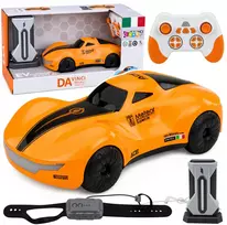 Lean Toys Nuotoliniu būdu valdomas automobilis su gestų valdymu ir garų efektu, oranžinis, 24,2 × 13 × 8 cm