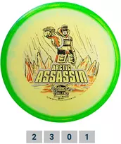 Diskgolfo diskas Putter C-Line Metalflake Horizon P2x Arctic Assassin Challenge Geltona