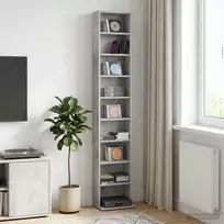 CD spinta Betono pilka 33 x 23,5 x 175 cm Apdirbta mediena