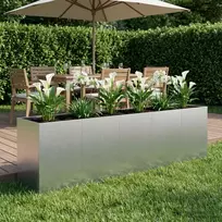 Sodo vazonas Sidabrinė 200 x 40 x 60 cm Galvanizuotas plienas
