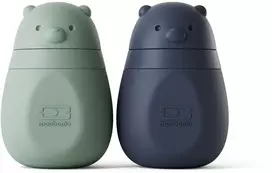 Monbento silikonowe tubki na musy vaikams Yummy 150 ml 2 vnt. žalia/mėlyna
