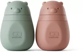 Monbento silikonowe tubki na musy vaikams Yummy 150 ml 2 vnt. žalia/rožinė