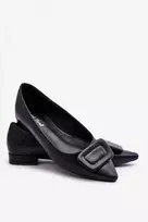 Juodos balerinos su smailėjančia nosimi Step in style