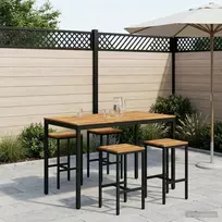 Sodo Baro Stalas Balta ir juoda 147 x 88,5 x 105 cm