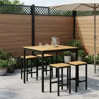 Sodo Baro Stalas Balta ir juoda 110 x 108,5 x 105 cm