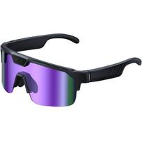 ZEBLAZE Q01-Purple sportiniai akiniai, 8MP kamera, 1200P vaizdo įrašas, AI asistentas, 270mAh, IPX4, Wi-Fi, BLE 5.3