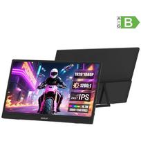 ZEUSLAP ZB156 15.6" nešiojamas monitorius, 1920x1080, 60Hz, 270 cd/m², 1200:1, 178°, 4ms, USB-C, mini HDMI, VESA 75x75